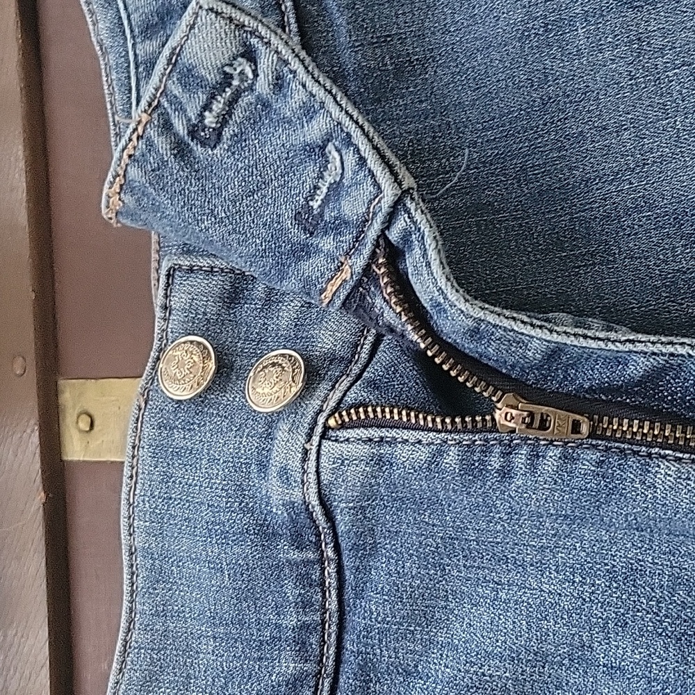 White House Black Market Classic Blue Jean Shorts Extra HIGH Rise - Picture 5 of 5